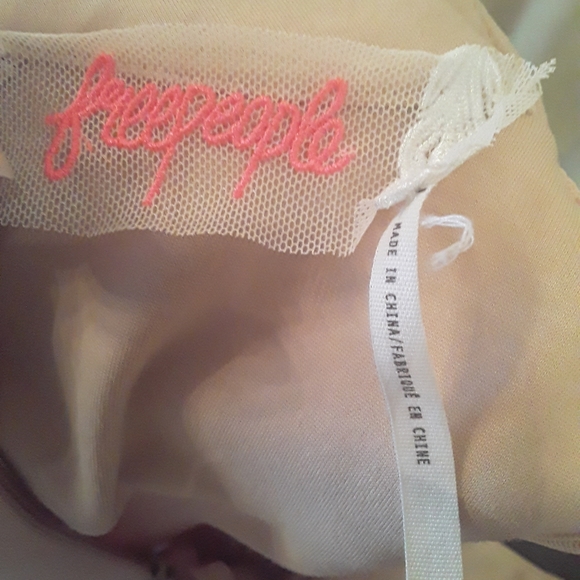 Free People rose gold sleeveless mini dress - Picture 3 of 4